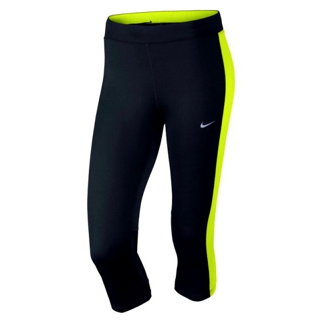 Nike Essential Running Capris Women's - Black/Volt