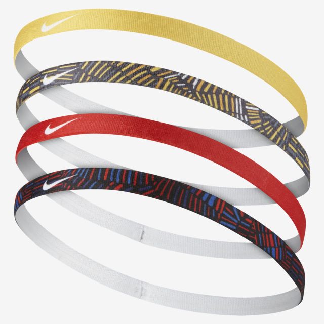 Nike Girls Headbands Assortment 4 Pack - Yellow/Red