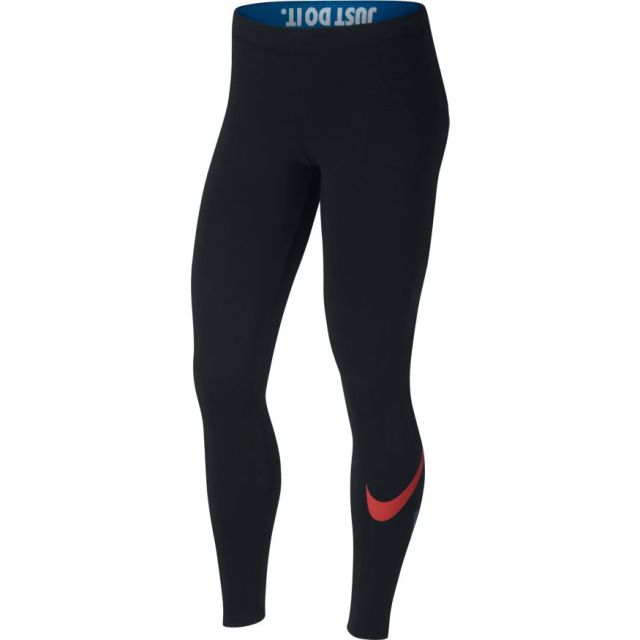 Nike USA Leg-A-See Leggings Womens - Black/Blue