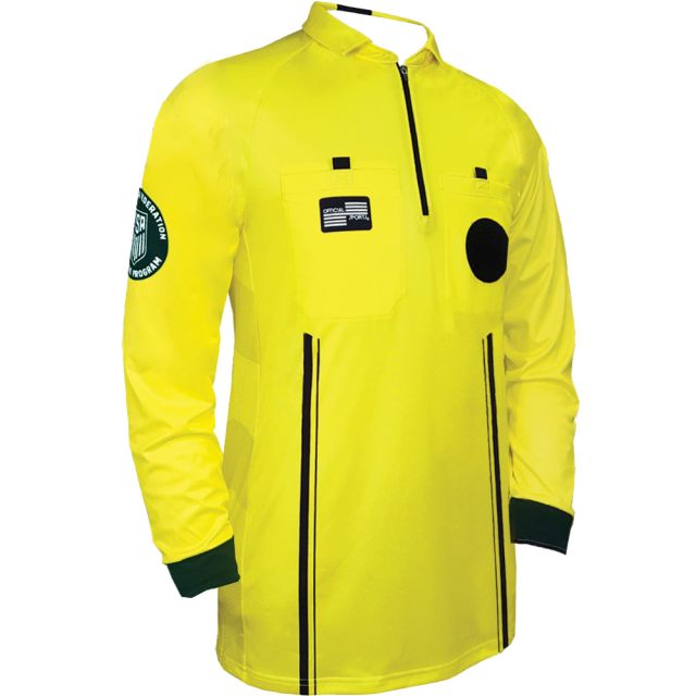 USSF Pro LS Referee Shirt - Yellow/Black