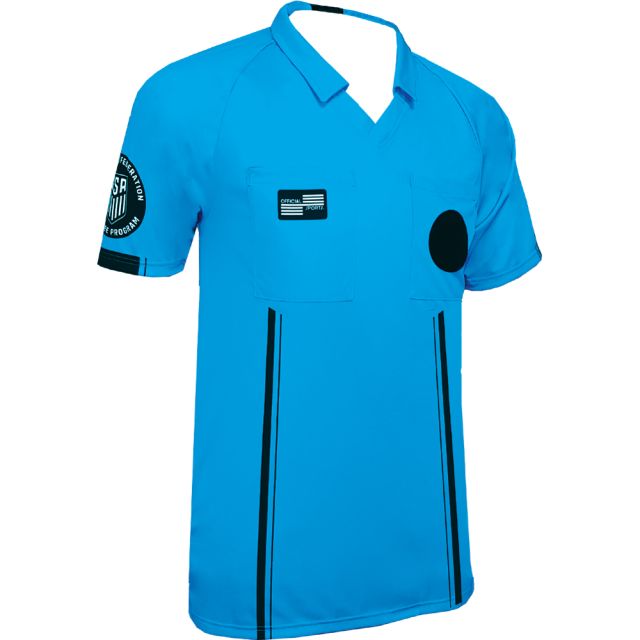USSF Economy SS Referee Shirt - Blue/Black