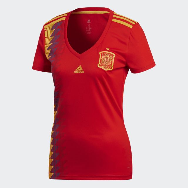 adidas Spain Home Jersey Women's 2018 - Red/Gold - World Cup 2018
