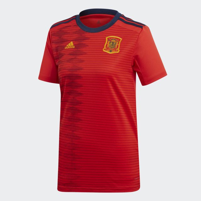 adidas Spain Home Jersey Womens 2019/20 - Red/Yellow - Women's World Cup 2019
