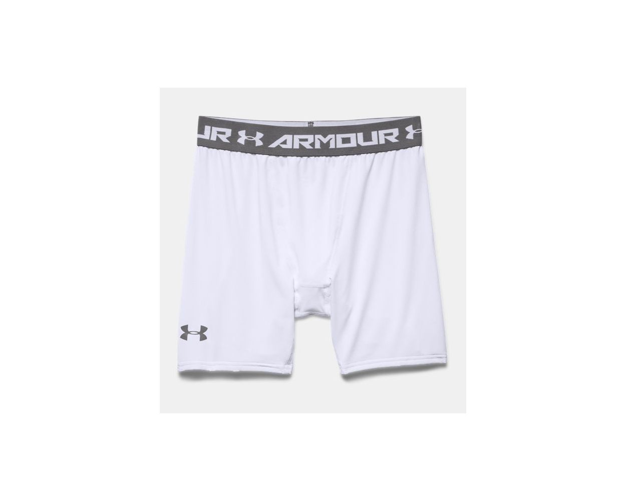 UA HeatGear Armour Compression Shorts - White