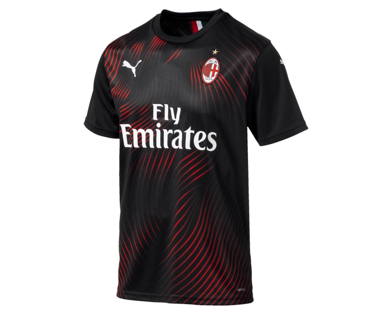 Puma AC Milan Mens Third Soccer Jersey 2019/20-Black/Red
