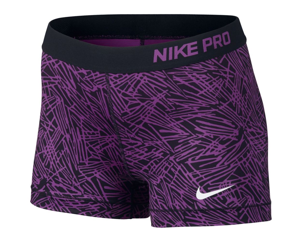 Nike 3 Pro Palm Print Compression Short Purple