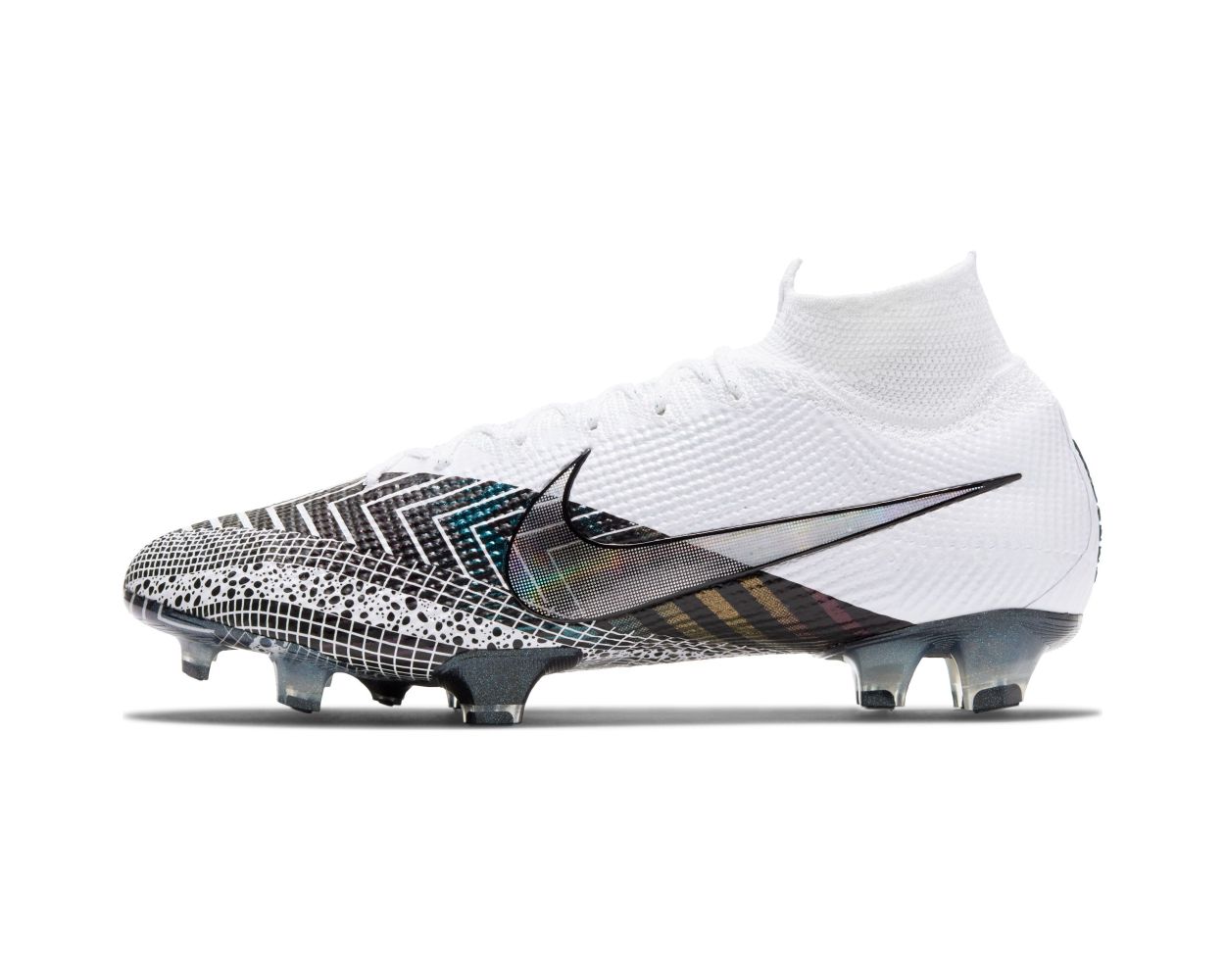 Nike Men's Mercurial Superfly 7 Elite MDS Firm Ground cleats - White Black