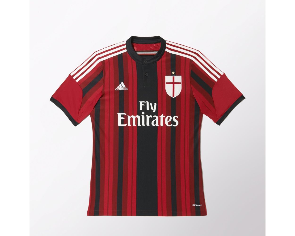 adidas AC Milan Home Jersey 2014 15 Red Black