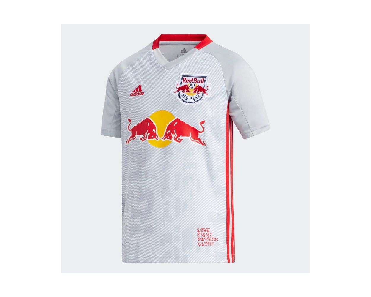 adidas NY Red Bulls Youth Home Jersey 2019 Grey