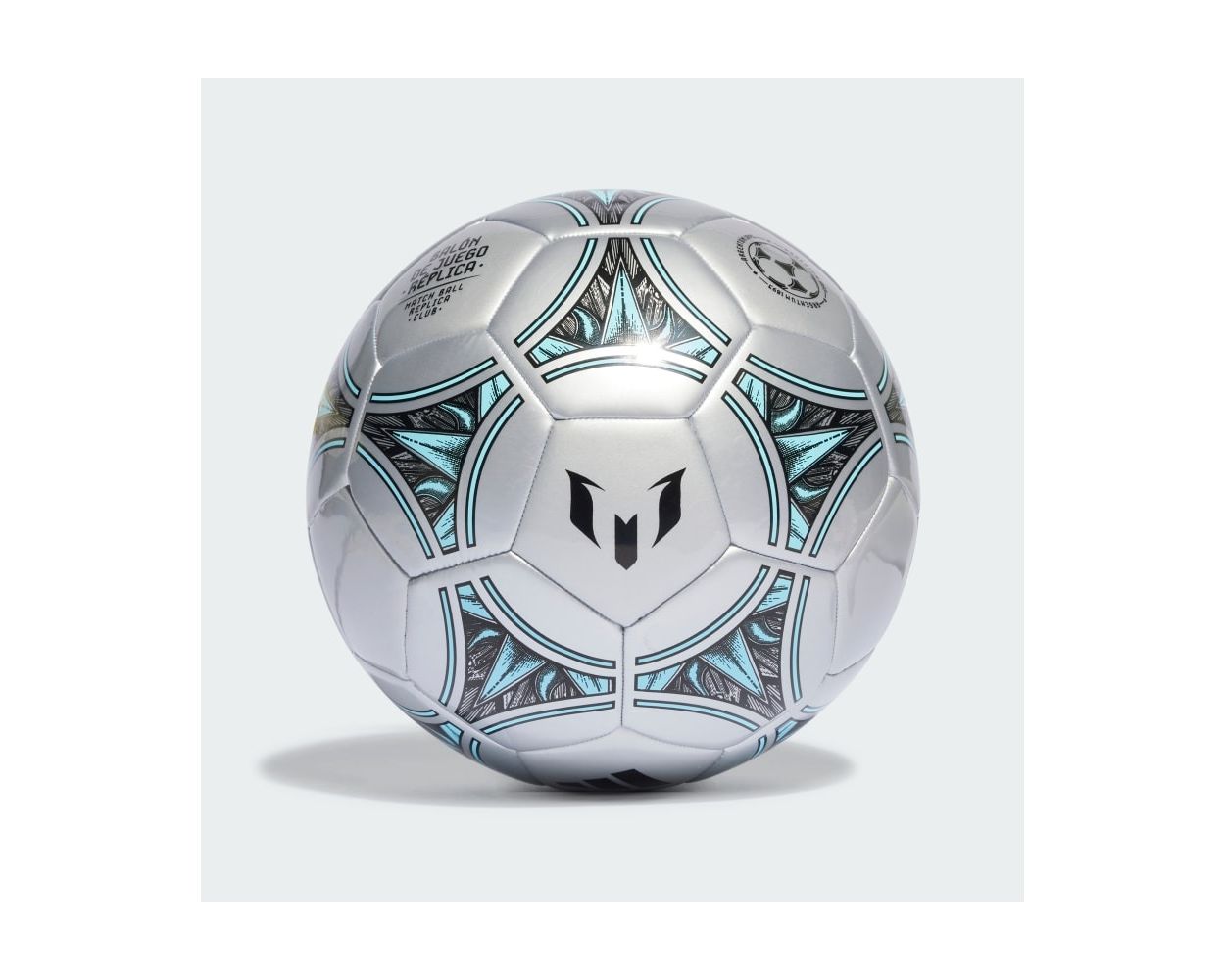 Ball adidas Messi Club Silver met-Bliss blue-Core black - Fútbol