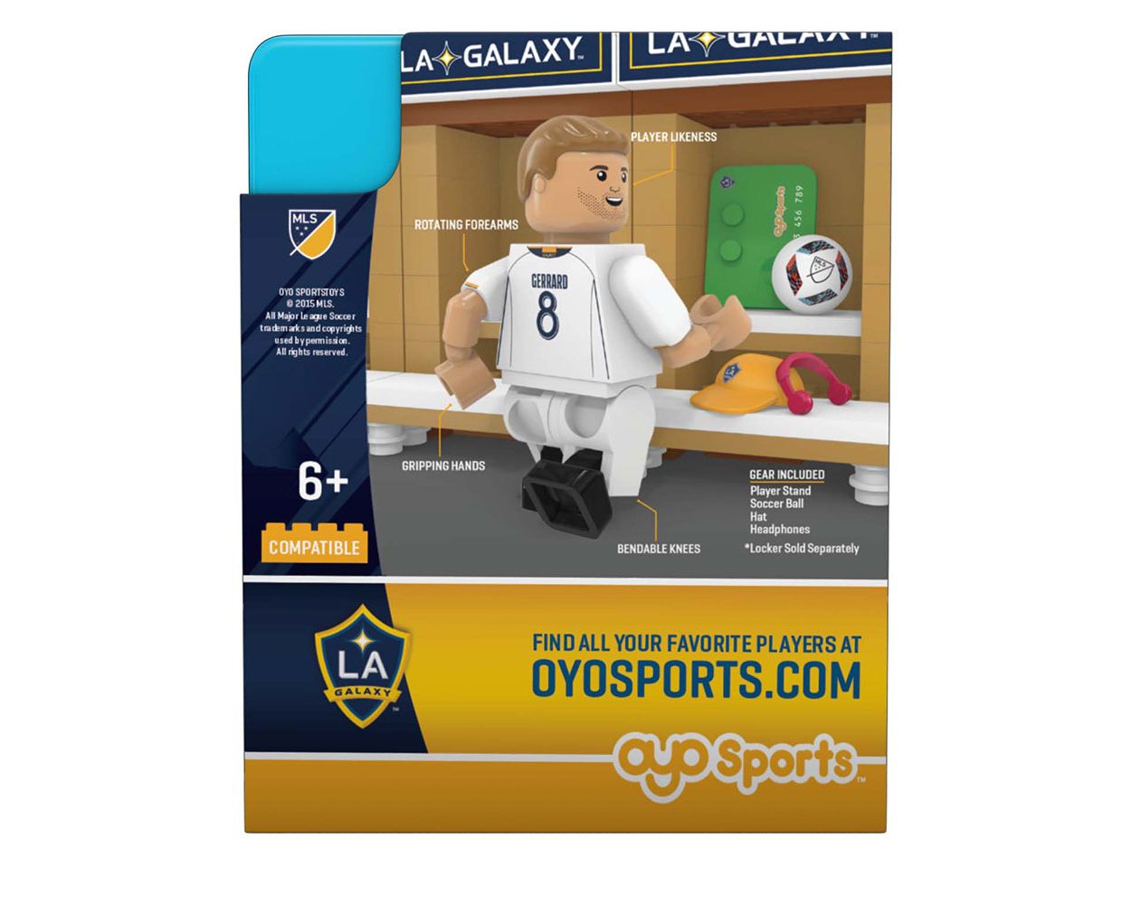 OYO Sports LA Galaxy Steven Gerrard Mini Figure 2016