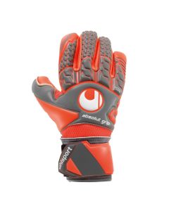 uhlsport Aerored Absolutgrip Finger Surround Glove - Grey/Red