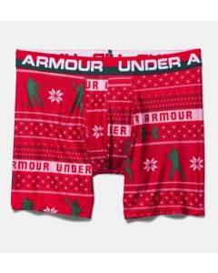 UA Boxerjock 6" Comp Shorts - Holiday Pattern