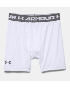 UA HeatGear Armour Compression Shorts - White