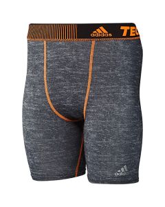 adidas TechFit Base Short Tights 7" - Grey/Orange