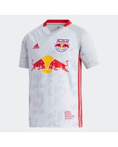 adidas NY Red Bulls Youth Home Jersey 2019- Grey