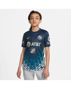 Nike Club America 2021/22 Stadium Youth Away Jersey - Blue