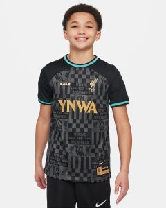Nike Liverpool Lebron Youth Jersey - Black