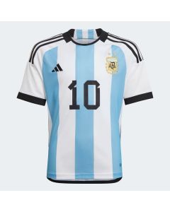 Adidas AFA Home Messi Jersey Youth 2022 - White/Light Blue