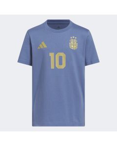 Adidas Messi Name Number Youth Tee - Blue