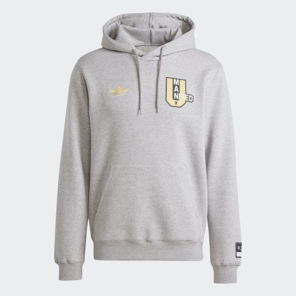 Adidas Man United VRCT Hoodie - Grey