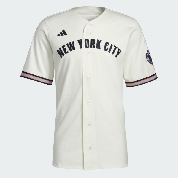 Adidas NYCFC Button Jersey - Off White