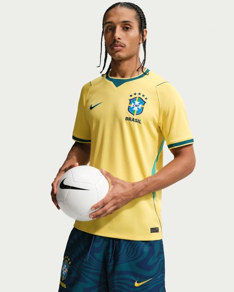 Nike Brasil Mens Home Jersey 2026 - Yellow