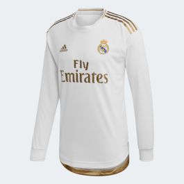adidas Real Madrid Authentic Home Jersey 19/20 Long Sleeve