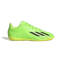 Adidas x Speedportal.4 Youth Indoor Soccer Shoes in Neon Green