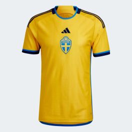 adidas - スウェーデン代表 1994 1st 半袖 上下セット Authentic Adidas Sweden Sverige 1994-96 Home Soccer Jersey
