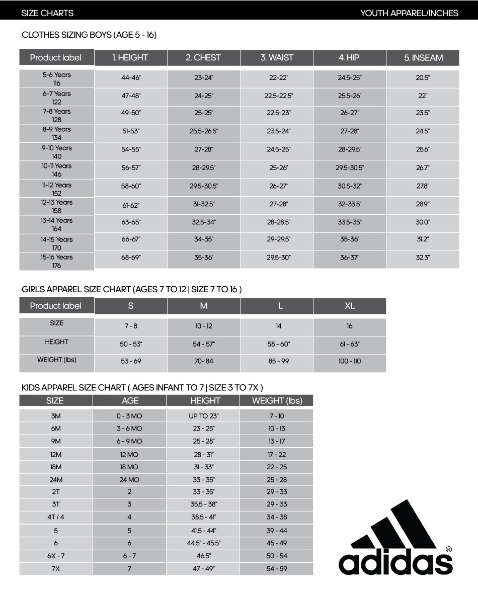 adidas korea size chart
